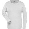 James & Nicholson Tričko JN 1803 Solid, elastické, dlouhý rukáv, dámské COT02180300103-white L Bílá
