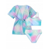 Detské plavky - Dva kusy Shein outfit 5 ružové, tyrkysové, viacfarebné (D30D016 Top Beach Capper Ombre Shein 5 rokov)