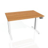 Hobis Pracovný stôl Motion, PO, 2S, 160x70,5-120,5x80 cm, jelša/biela