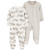 CARTER'S Overal na zips Sleep&Play Gray Whale/Stripe neutrál 2ks 6m/ veľ. 68 1R067210_6M
