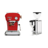 Ascaso Dream PID, Love Red + Rocket Espresso GIANNINO, chrome/black