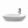 CERAMICA LATINA O6 60 x 41,5cm umývadlo na dosku oválne, keramické, biele