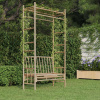 zahrada-XL Záhradná lavička s pergolou 116 cm bambus 341742