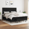 zahrada-XL Posteľný rám boxspring s matracom čierny 160x200 cm látka 3136607