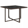 Záhradný stôl, stolík - Záhradný stôl, Brown, 109x107x74 cm, Polirattan (Záhradný stôl, Brown, 109x107x74 cm, Polirattan)