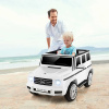 Costway Detské elektrické auto Mercedes G 500 s diaľkovým ovládaním - Biele