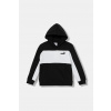 Detská mikina Puma ESS BLOCK Small Logo Hoodie FL B čierna farba, s kapucňou, vzorovaná, 690784 164