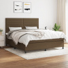 zahrada-XL Boxspring posteľ s matracom tmavohnedá 160x200 cm látka 3141868