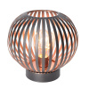 Solight kovový okrúhly lampáš so žiarovkou s micro LED, teplá biela, medená, 3xAA, 19cm WO3102