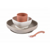 Beaba Jedálenská sada silikónová 4-dielna Terracotta