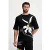 Bavlnené pyžamo United Colors of Benetton čierna farba, s potlačou, 30964P02V L