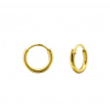 Amonisimo Strieborné náušnice kruhy -8 mm pozlátené 18k zlatom 6021