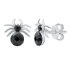 Silvego Strieborné náušnice pavúky so Swarovski® Crystals MWE13677S