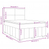 vidaXL Posteľný rám boxspring s matracom krémový 140x200 cm látka - Krémová - 158160-93439