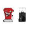 Ascaso Dream ONE, Love Red + Eureka Mignon Specialita, BL black