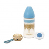 SUAVINEX | SET PREMIUM COUTURE - NIEBIESKI Varianta: PREMIUM SET 270 ml 3P+ KLIP+ DUDLÍK 0-4m - MODRÝ