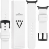 Kožený remienok pre Samsung Galaxy Watch Ultra 24 mm biely MOVEAR