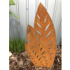 Tri listy záhradné dekorácie priemyselná hrdza