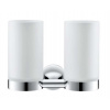 Duravit Starck T Dvojitý držiak kefiek a pasty, matné sklo/chróm 0099481000