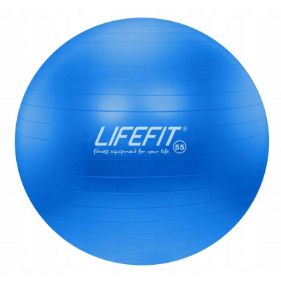 LIFEFIT Gymnastická lopta LIFEFIT ANTI-BURST 55 cm, modrá