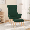 Relaxačné kreslo s podnožkou tmavozelené látka-ForU-3097887