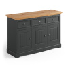 PROXIMA.store - Rustikálna drevená komoda 3.3 - BELLUNO ELEGANTE FARBA: grafit - prírodná borovica