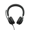 Jabra Evolve2 40, MS Stereo Slúchadlá s mikrofónom Kábel Pres hlavu Kancelária / call centrum USB Typ-A Bluetooth Čierna (24089-999-999)