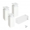 Stabilit Sada nábytkových nôh nastaviteľných, 40 × 100–120 mm, plast, biela, 50 kg, 4 ks, 50612