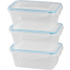 Dóza MagicHome Lunchbox set YH376, obdĺžniková, sada 3 ks, 1000 ml, 189x131x77 mm