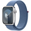 Apple Watch Series 9 41mm Strieborný hliník s ľadovo modrým prevliekacím remienkom