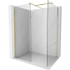 Mexen Kioto sprchová stěna Walk-in 100 x 90 cm, transparentní, zlacená kartáčovaná - 800-100-202-55-00-090