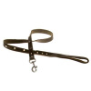 COBBYS PET Vodidlo z pravej kože hnedé, podšité, zdobené s kovovými nitmi 25mm/120cm (COBBYS PET Vodidlo z pravej kože hnedé, podšité, zdobené s kovovými nitmi 25mm/120cm)
