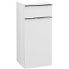 VILLEROY & BOCH Venticello závesná bočná skrinka nízka, 1 dvierka + 1 zásuvka, pánty vpravo, 404 x 372 x 866 mm, White Matt, A95011MS