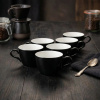 SELTMANN WEIDEN LIFE FASHION GLAMOROUS BLACK 6 ks 240 ml - sada porcelánových šálok na kávu, čierna