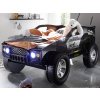 Detská posteľ Jeep 90x200 cm, čierne závodné auto
