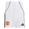 adidas Manchester United Home Shorts 2025 2026 Juniors White 7-8 Years