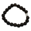 Rudraksha Mala Buddha Náramok - Tmavý Varianta: Tmavý -