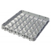 Nadstavec do košov full drop 500x500 mm sivý, model E1, Cambro, počet priehradiek: 36 (6x6), rozmery priehradky: 73x73 mm, Svetlošedá, 499x499x(H)51mm