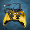 Xbox 360 káblový ovládač chrómovaný žlutý limited
