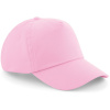 Beechfield Kšiltovka B 10B Original, 5 panelová, dětská COT53010B24799-classic pin Růžová UNI