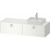 DURAVIT White Tulip závesná skrinka pod umývadlo na dosku (umývadlo vpravo), 2 zásuvky, 1600 x 550 x 408 mm, biela matná lakovaná, WT4890R36360000