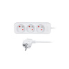 SOLIGHT Predlžovací kábel s 3 zásuvkami, 1,5 m, biely