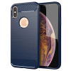 Techsuit Carbon Silicone ochranné Puzdro pre iPhone XS Max - Modré KF2327954