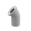 Alca Dopojenie k voľne stojacemu WC, koleno 45°, DN 110, dĺžka 90 mm, PP, biele