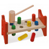 Drevená zatĺkačka Hammering Bench Eichhorn s kladivom a 8 farebných valcov 10 dielov od 12 mes EH27005