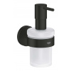 Grohe QuickFix Start Dávkovač mydla s držiakom, sklo/matná čierna 411952430-GR