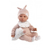Llorens 74508 NEW BORN - realistická bábika bábätko so zvukmi a látkovým telom - 45 cm