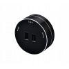 Elektrická zásuvka s USB, Viking Technology, čierna