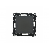 Záslepka Simon 55 s kovovým rámom modul čierna matná
