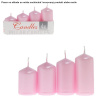 Sviečka adventná postupná 40/4 ružová perleťová 292g